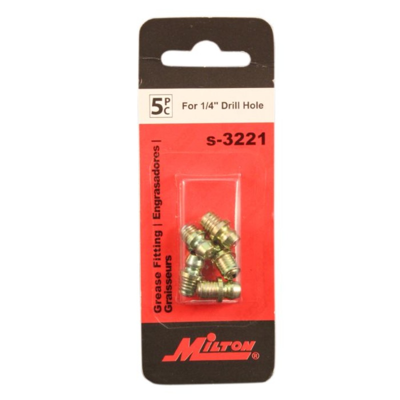 1/4 Drill Hole Straight Drive Fit Grease Fitting