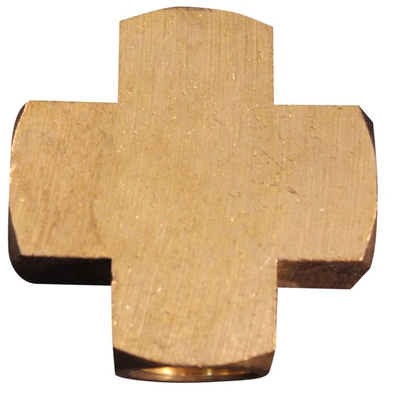 1/4 FNPT Brass Cross Hose Fitting