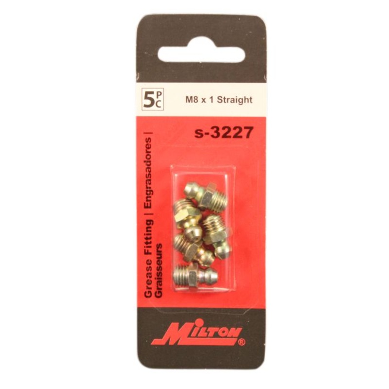 Metric M8 x 1 Straight Grease Fitting