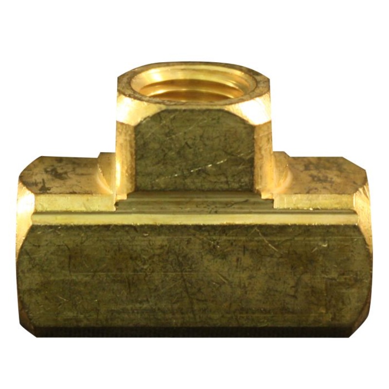 1/4 FNPT Brass Tee Hose Fitting
