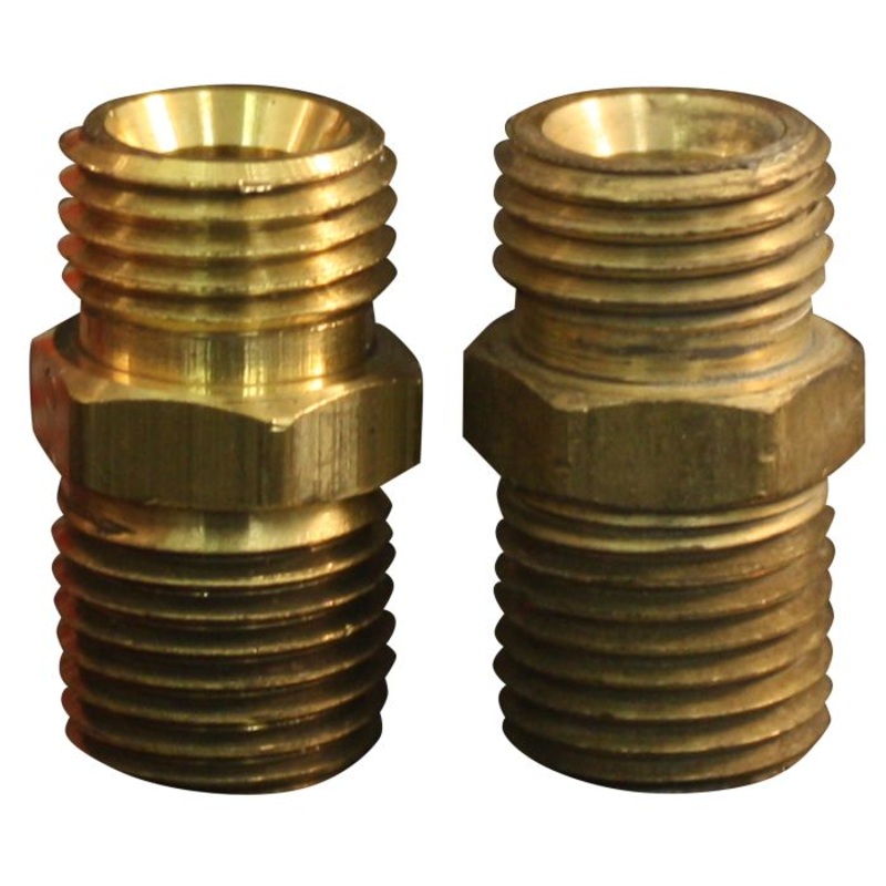 1/4 MNPT x 1/4 NPS Hex Nipple Hose Fitting