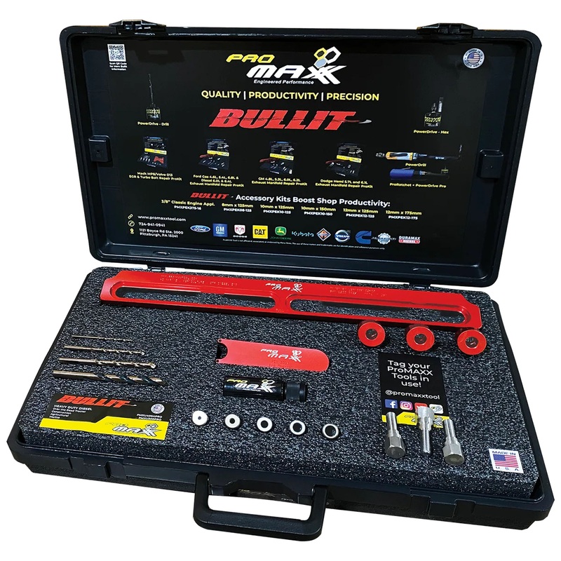 BULLIT Cummins ISX 10mm x 150 Combo ProKit Plus Adaptable In-Line Broken Bolt Pattern Repair Tool