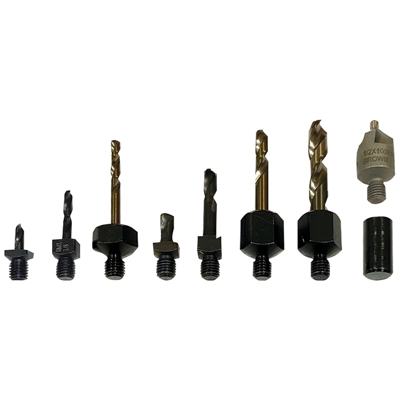 PowerDrive Accessory Pack – Premium Threaded Drill Bits Multi-Sizes (Work on Snap-on PDRR2005 Mini Right-Angle Drill)