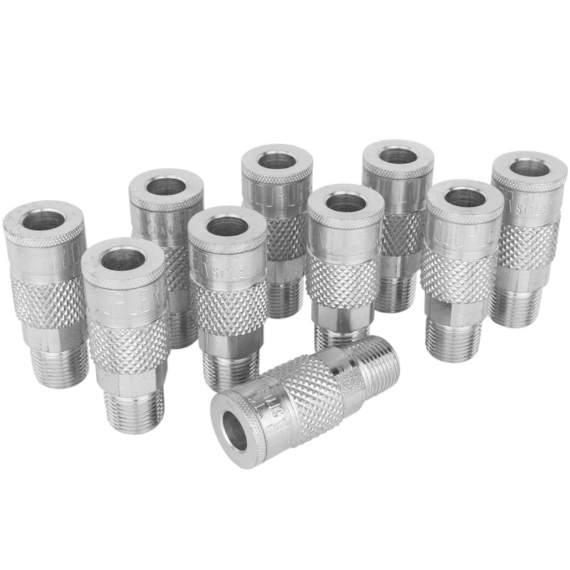 789ST – Milton 3/8 Steel (T-Style) Quick-Connect Male Steel Coupler (Box of 10)