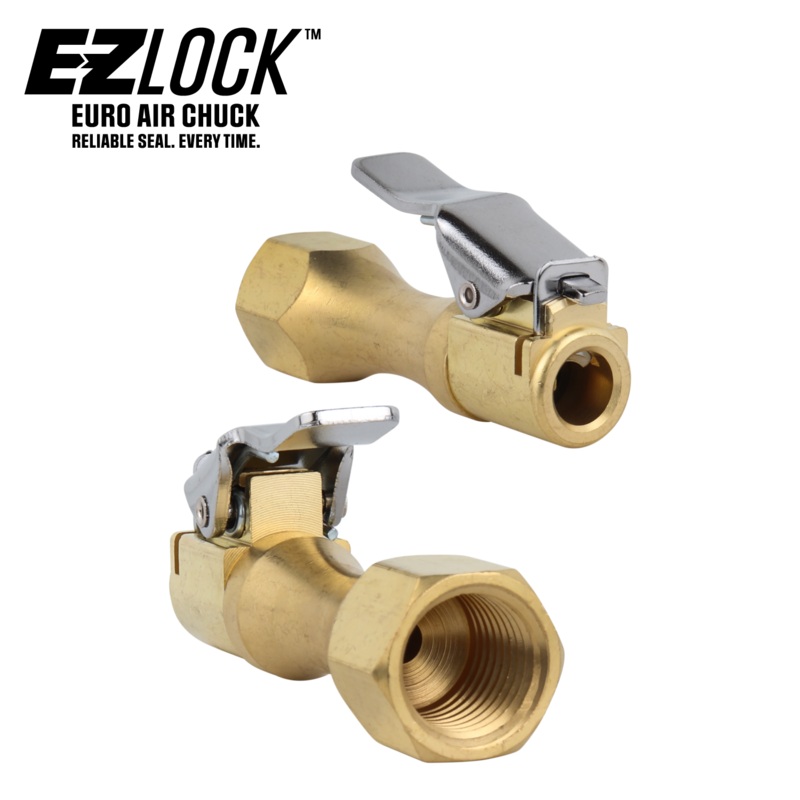 EZ-Lock Euro Air Chuck, Heavy Duty Brass, 175 PSI, Open Flow