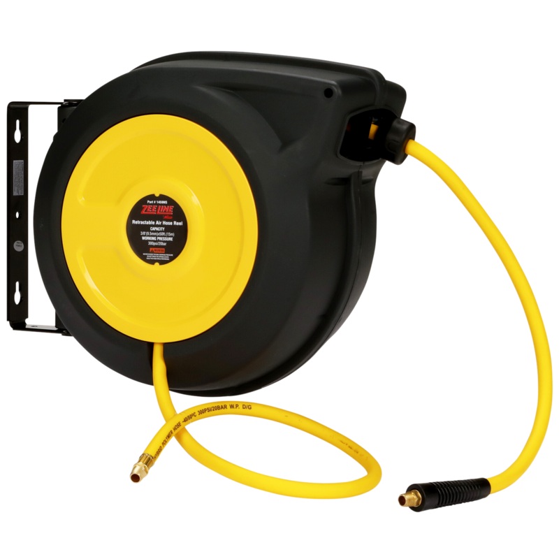 ZE1459NS  50-ft. Closed Air Hose Reel w/Hybrid Polymer Hose