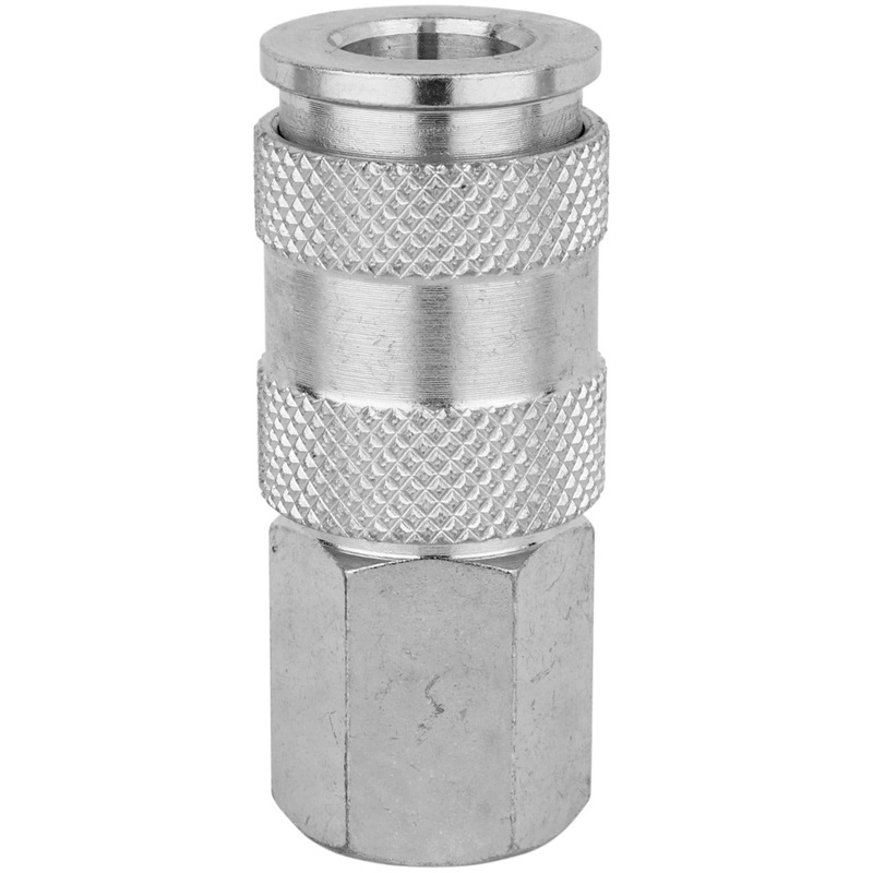 1/4 FNPT High Flow (V-Style) Quick-Connect Steel Coupler