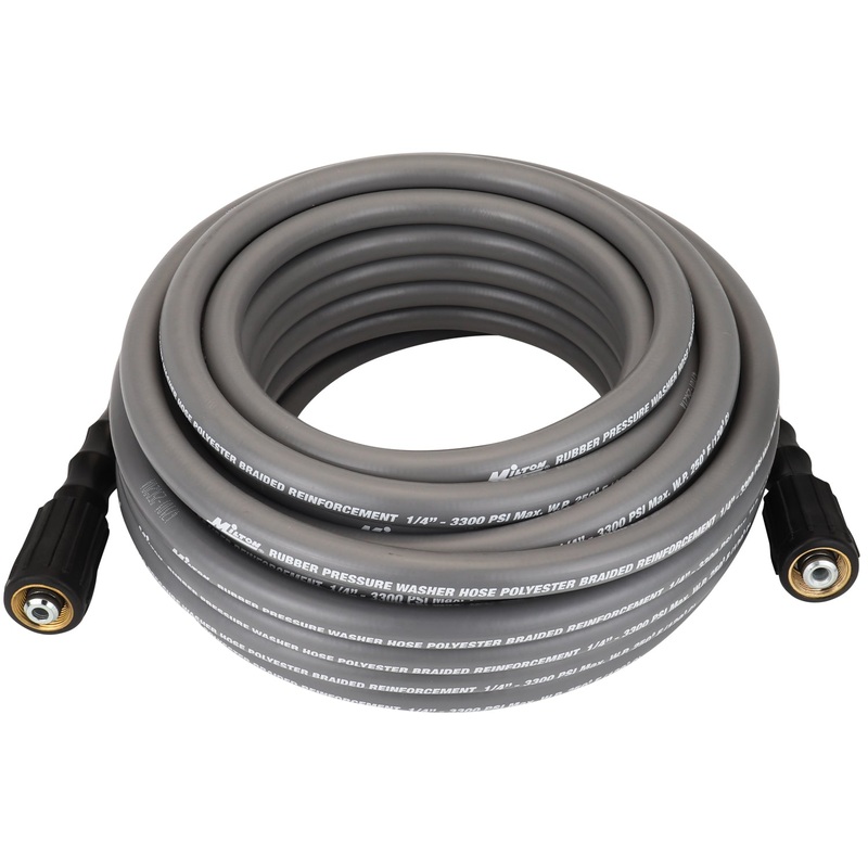 1/4 x 50′ Poly Braided  Pressure Washer Hose Assembly