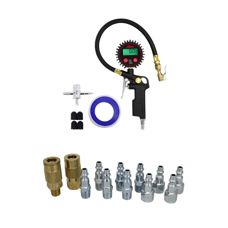 Air Tools & Inflator Bundle: EXELAIR EX0312MKIT – Air Coupler and Plug Accessory Kit and Digital Tire Inflator