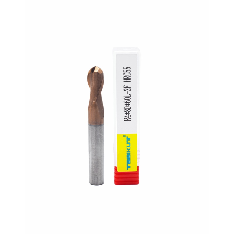 8 Mm Carbide Ballnose 55 HRC 2 Flutes ,Shank 8 MM Flute Length 16 Mm Total Length Is 60/75/100/150/200 Mm