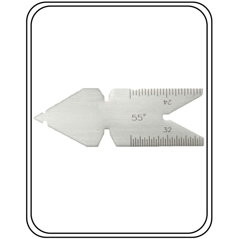 Center Gauge 55 degree Center Gauges Inch/Metric with 14ths, and 20ths Thread Checking Scales steel color PACK OF 2