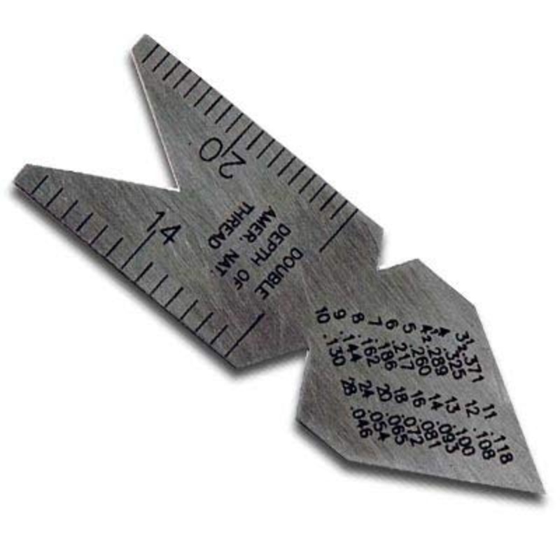 Center Gauge 60 Degree Inch/Metric With 24THS, AND 32NDS Thread Checking Scales, Steel Color Pack Of 2