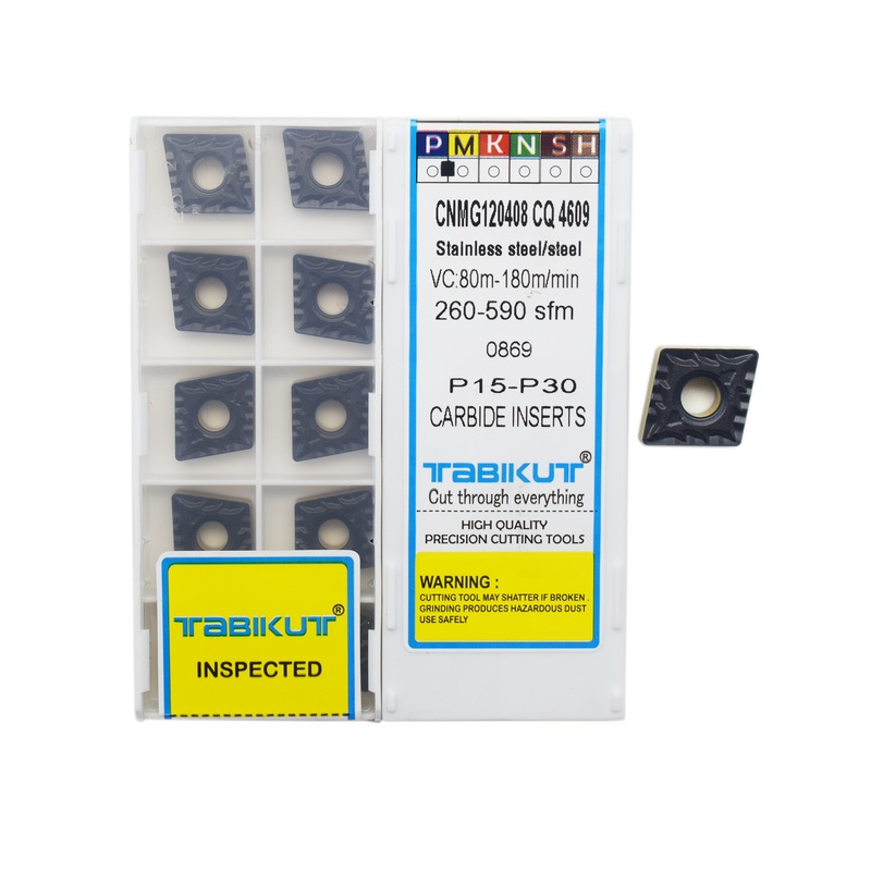 CNMG120404/08/12 CQ 4609 Chipbreaker insert steel grade of Tabikut pack of 10