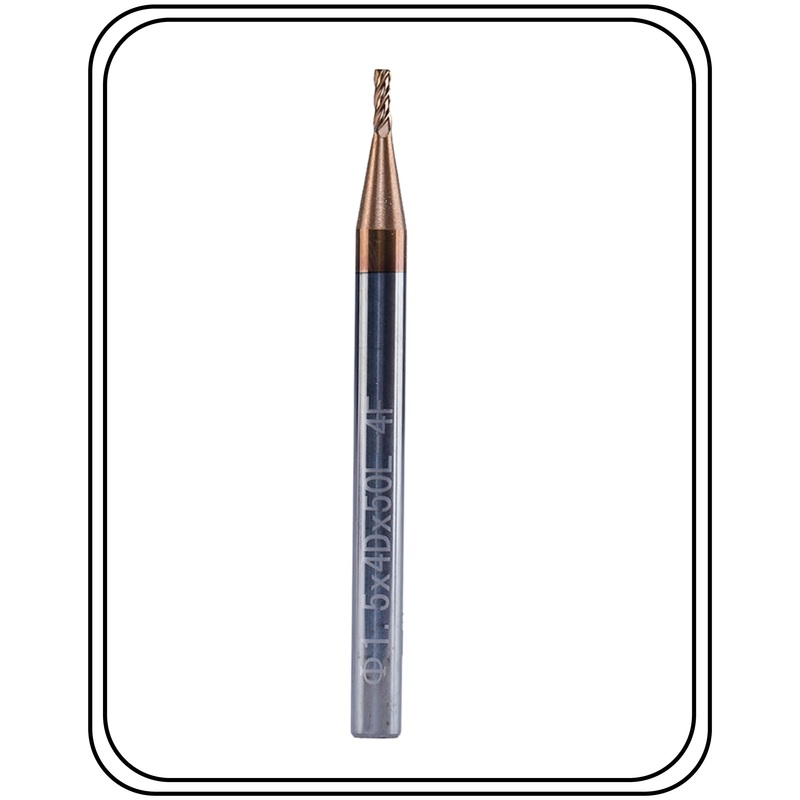 1 mm Carbide Endmill 60 HRC 4 Flutes , PACK OF 2