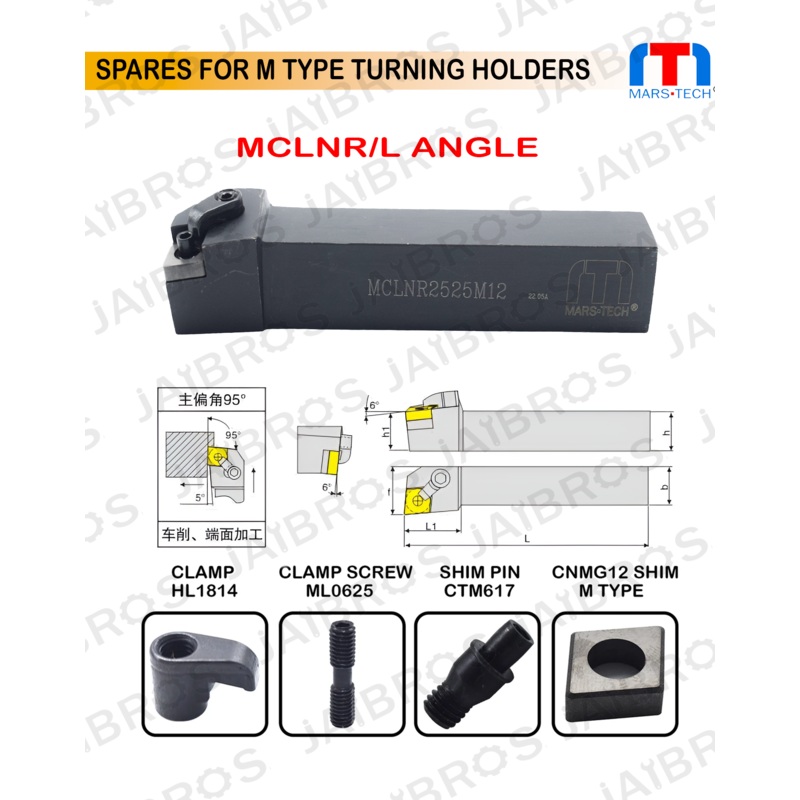 MCLNL/R cnmg holder in 2020/2525 shank pack of 1