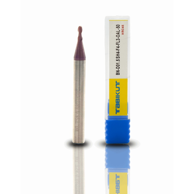 1.5 mm Carbide Ballnose 2FLUTES/ 45 HRC PACK OF 2