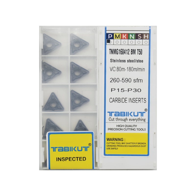 TNMG1604/04/08/12 BM T50 Tabikut Stainless Steel Grade insert pack of 10
