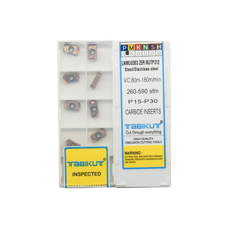 Tabikut Carbide Insert LNMU0303 ZER MJ TP312 multi grade golden coating for High Feed pack of 10