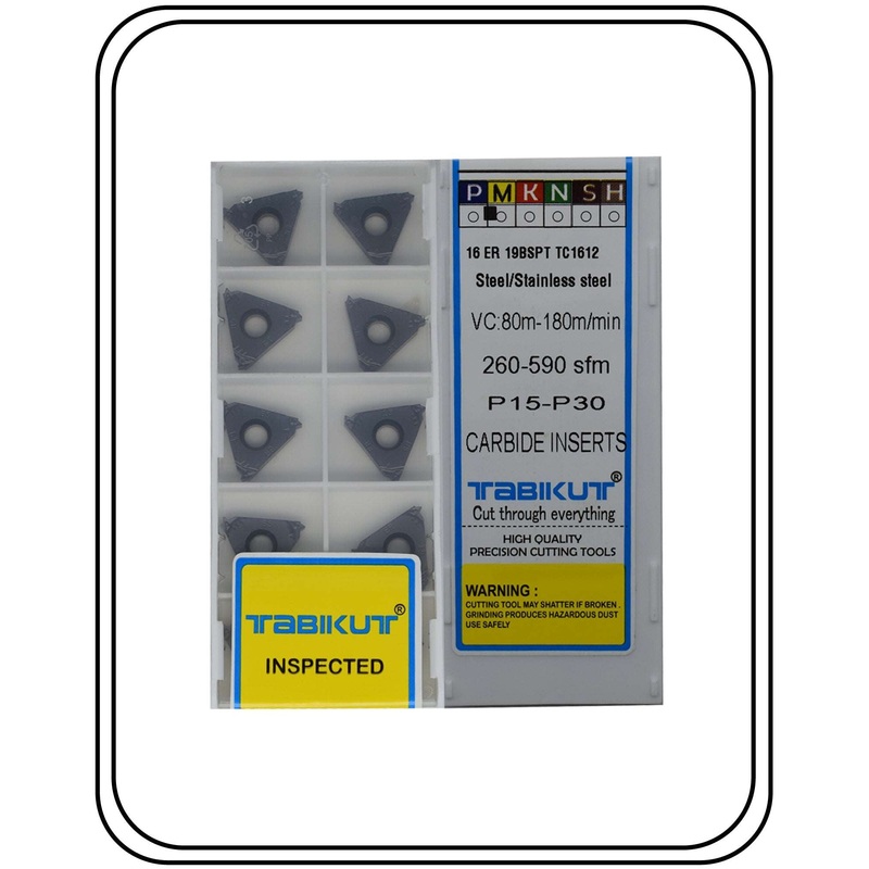 16ER/IR 19 BSPT External/Internal Threading Insert Pack Of 10