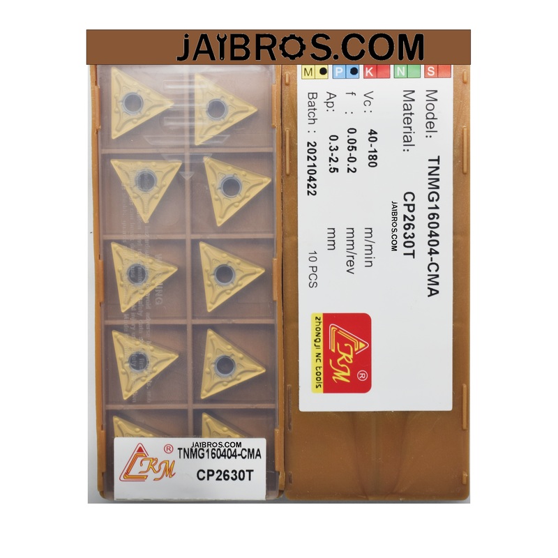 CRM tnmg 160404/08/12 cma cp2630t (1box) stanless steel grade pack of 10