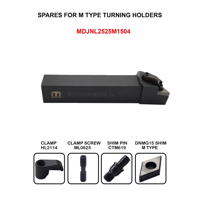 DNMG1506 Turning Holder MDJNR/L 2020/2525 M15 pack of 1