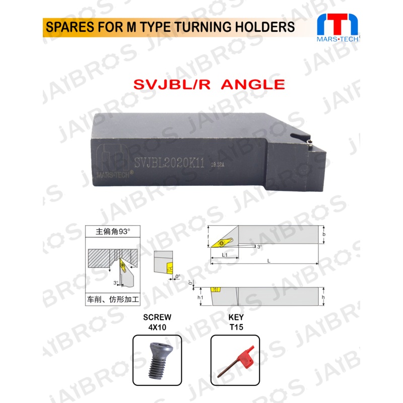 SVJBL/R vbmt holder 2525-M16 shank pack of 1