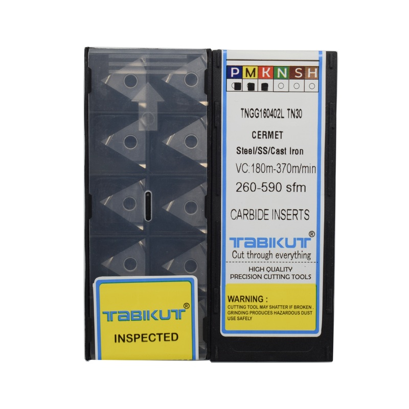 TNGG160402/4/8 R/L TN30 Cerment insert for finishing pack of 10