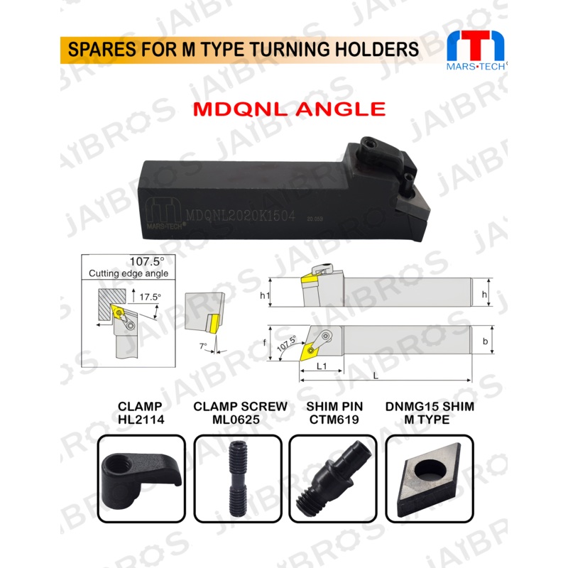 MDQNL/R – dnmg1506 Turning holder pack of 1
