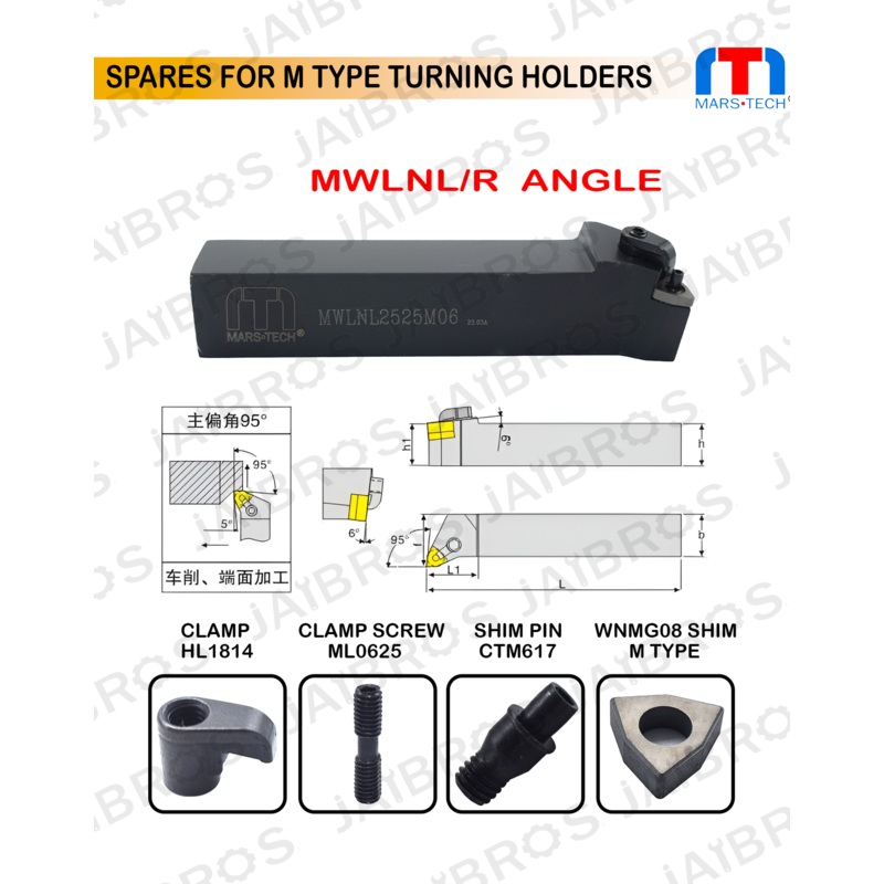 MWLNL/R WNMG0604 Turning Holder wnmg MWLNR/L pack of 1