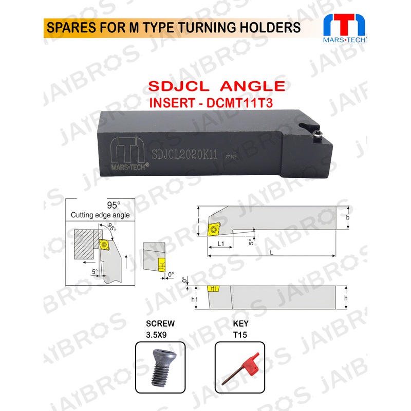SDJCL/R -DCMT11T3 Turning Holder dcmt SDJCL/R pack of 1