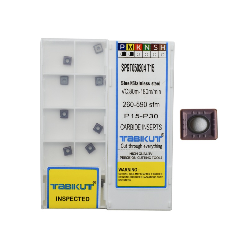 SPGT T15 grade inserts multigrade for steel, stainless steel pack of 10