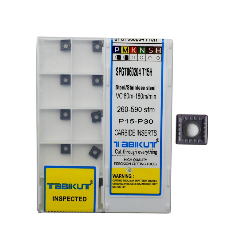 SPGT T15H grade inserts multigrade for steel, stainless steel pack of 10