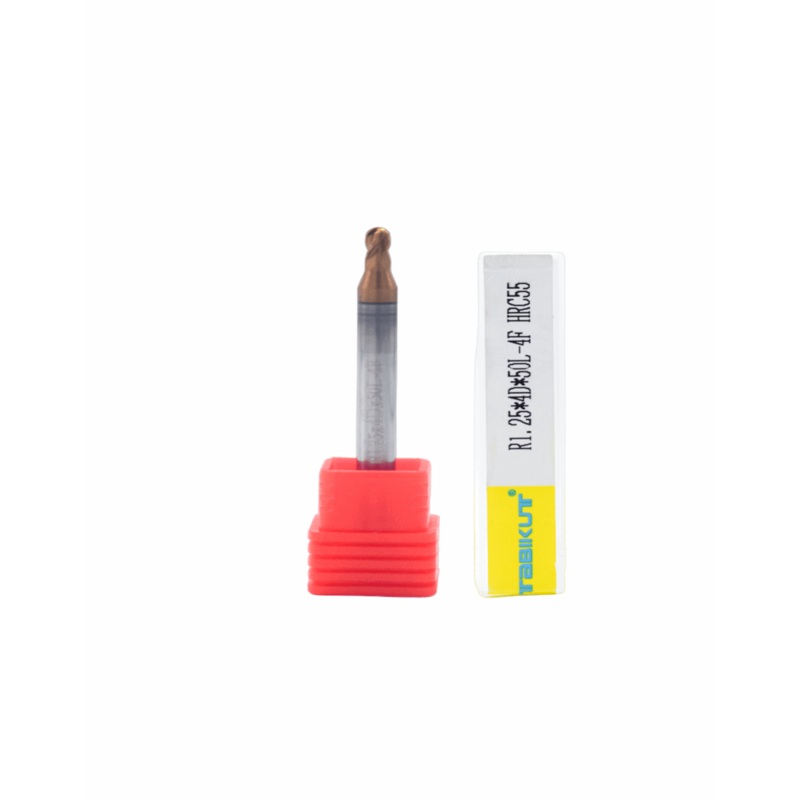 2.5 mm 4 flute Ballnose 55 hrc pack of 1