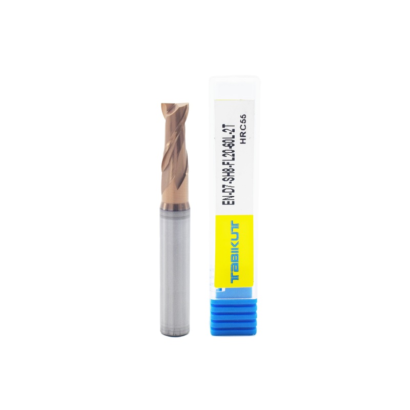 7 MM 2 flute cutter in 8 mm shank 55 hrc pack of 1