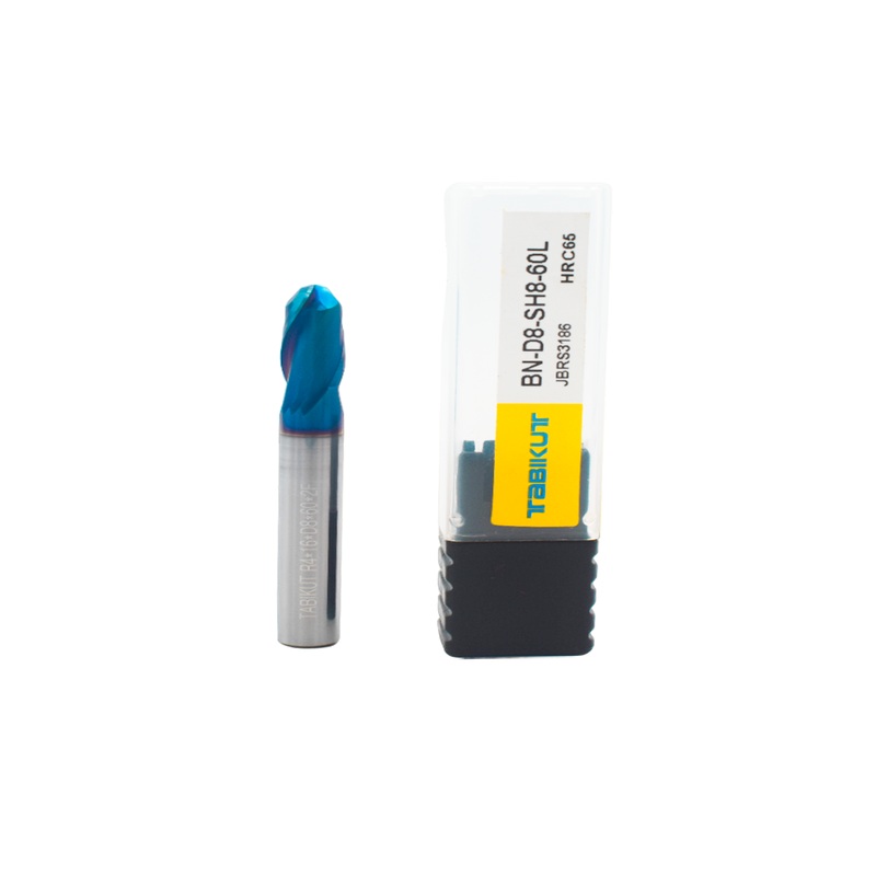8 mm Carbide ballnose 65 HRC 2 Flutes PACK OF 1