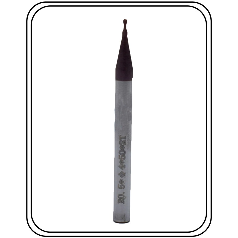 1 Mm Carbide Ballnose 2 flutes 45 Hrc Pack Of 2