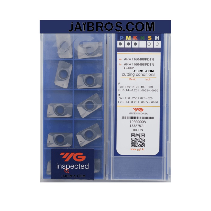 Carbide Insert APMT1604 yg1 Brand pack of 10