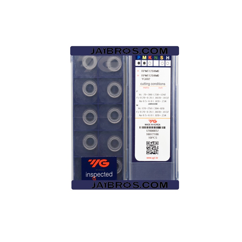 Carbide Insert RPMT1204 mo yg602 yg1 Brand pack of 10
