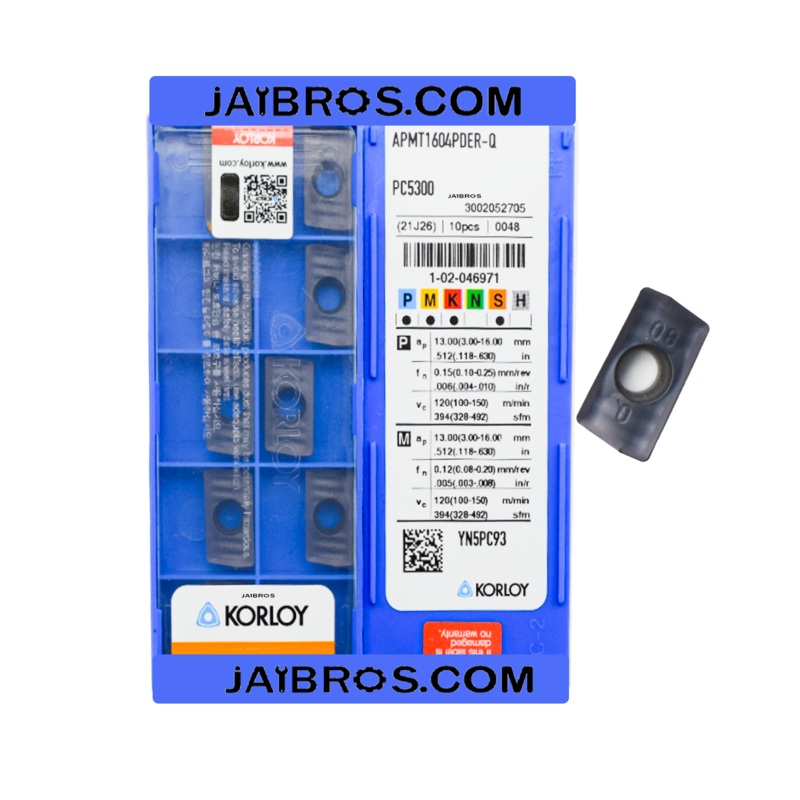 Korloy APMT1604 pder pc5300 Carbide Insert pack of 10