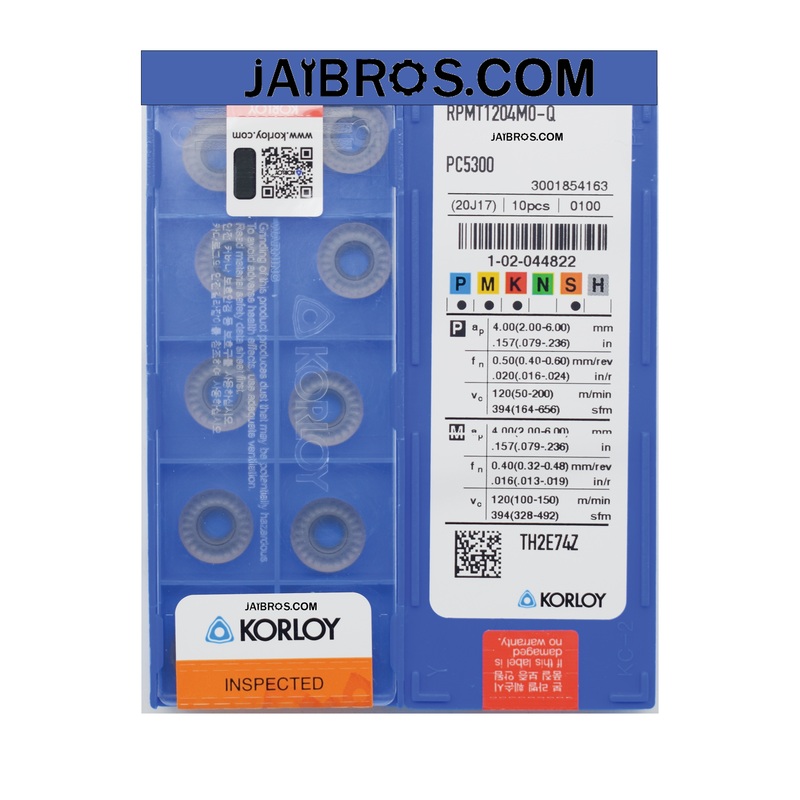 KORLOY R6 Carbide Insert RPMT1204 PC5300 Grade