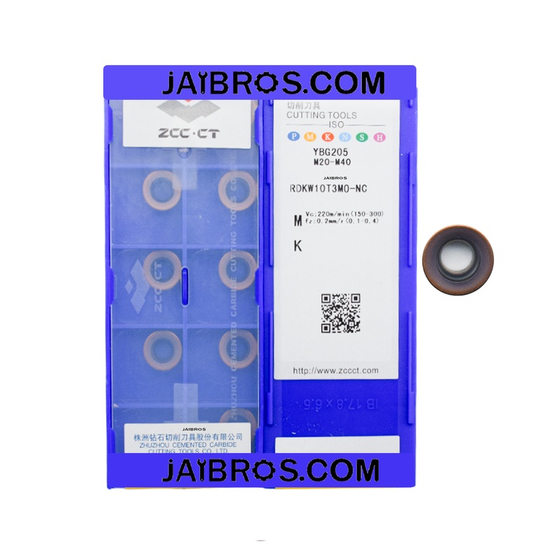 ZCCCT R5-t3 Carbide Insert RDKW10T3 202/205 pack of 10