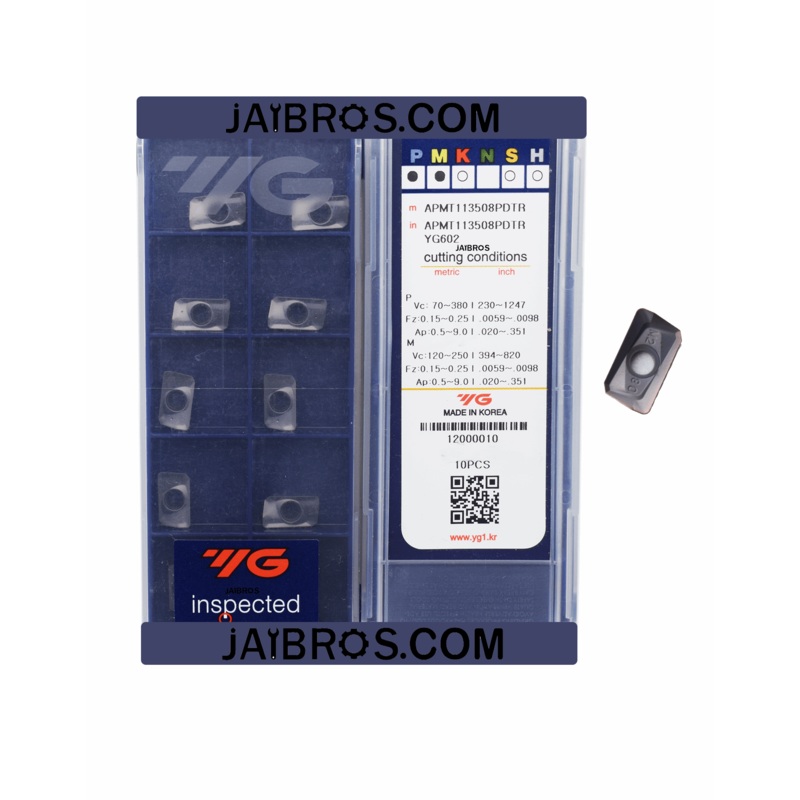 Carbide Insert APMT1135 yg1 Brand pack of 10
