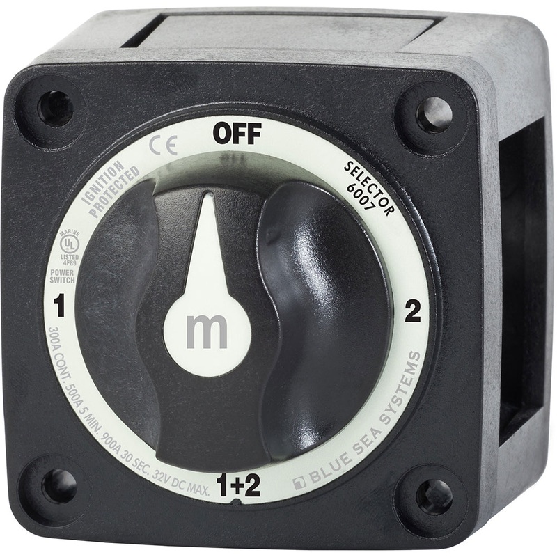 Blue Sea 6007200 Battery Switch Mini – 4 Position – Black [6007200]