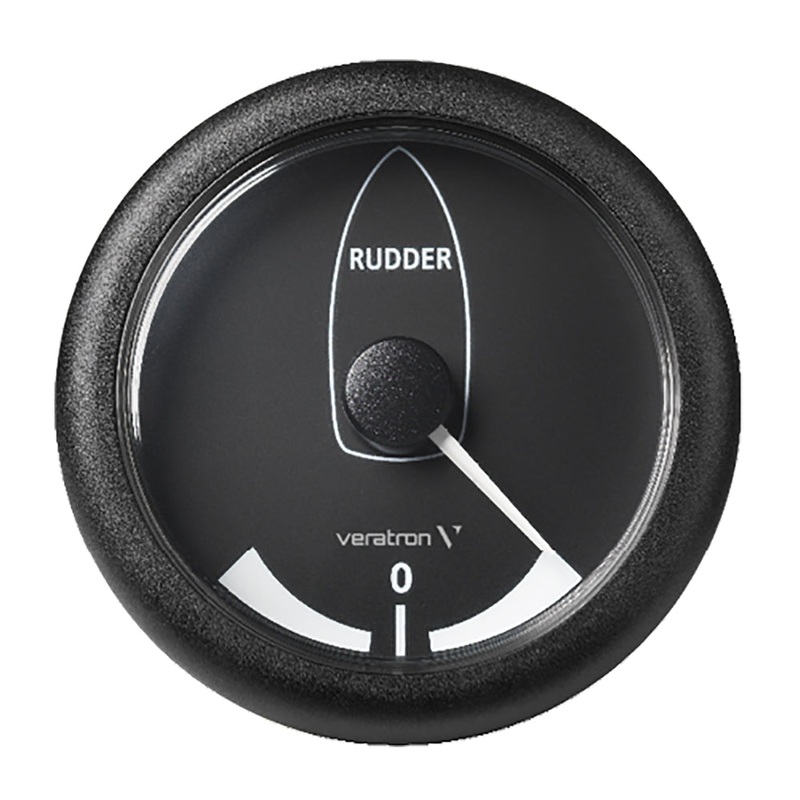 Veratron 3-3/8 (85MM) ViewLine Rudder Angle Indicator -45/+45 – 8 to 32V – Black Dial  Bezel [A2C59512410]