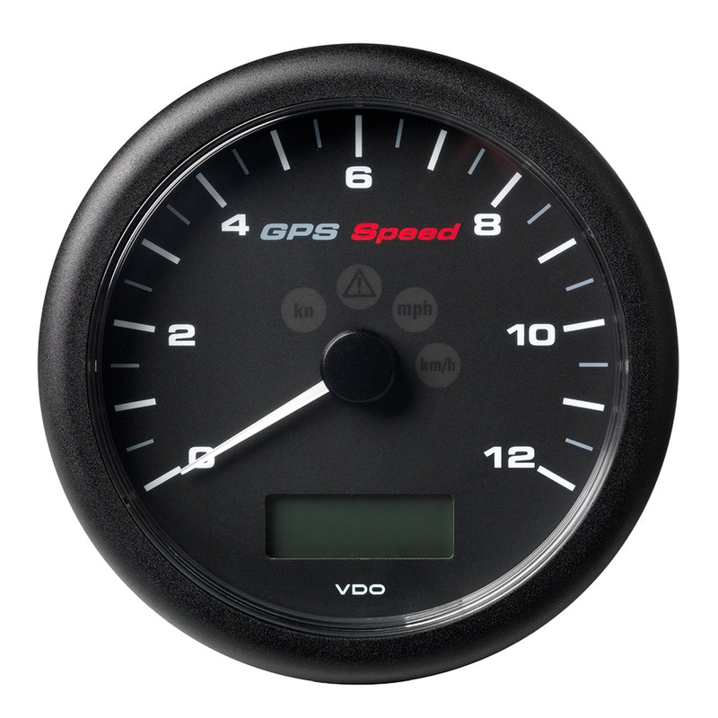 Veratron 4-1/4 (110MM) ViewLine GPS Speedometer 0-12 KNOTS/KMH/MPH – 8 to 16V Black Dial  Bezel [A2C59501987]