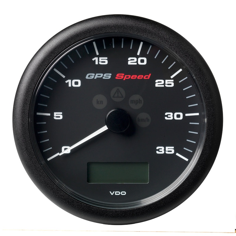 Veratron 4-1/4 (110MM) ViewLine GPS Speedometer 0-35 KNOTS/KMH/MPH – 8 to 16V Black Dial  Bezel [A2C59501782]