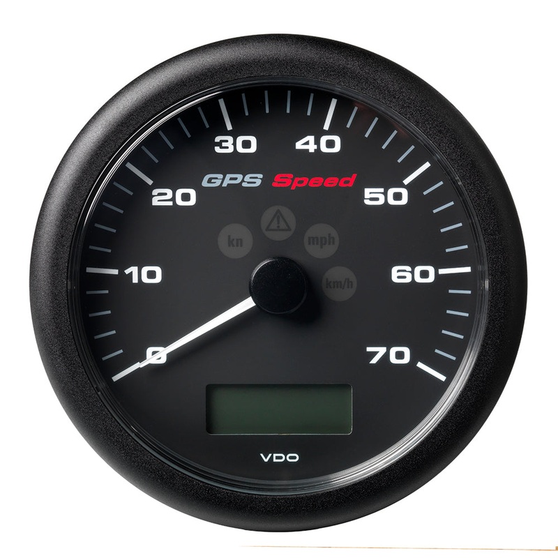 Veratron 4-1/4 (110MM) ViewLine GPS Speedometer 0-70 KNOTS/KMH/MPH – 8 to 16V Black Dial  Bezel [A2C59501781]