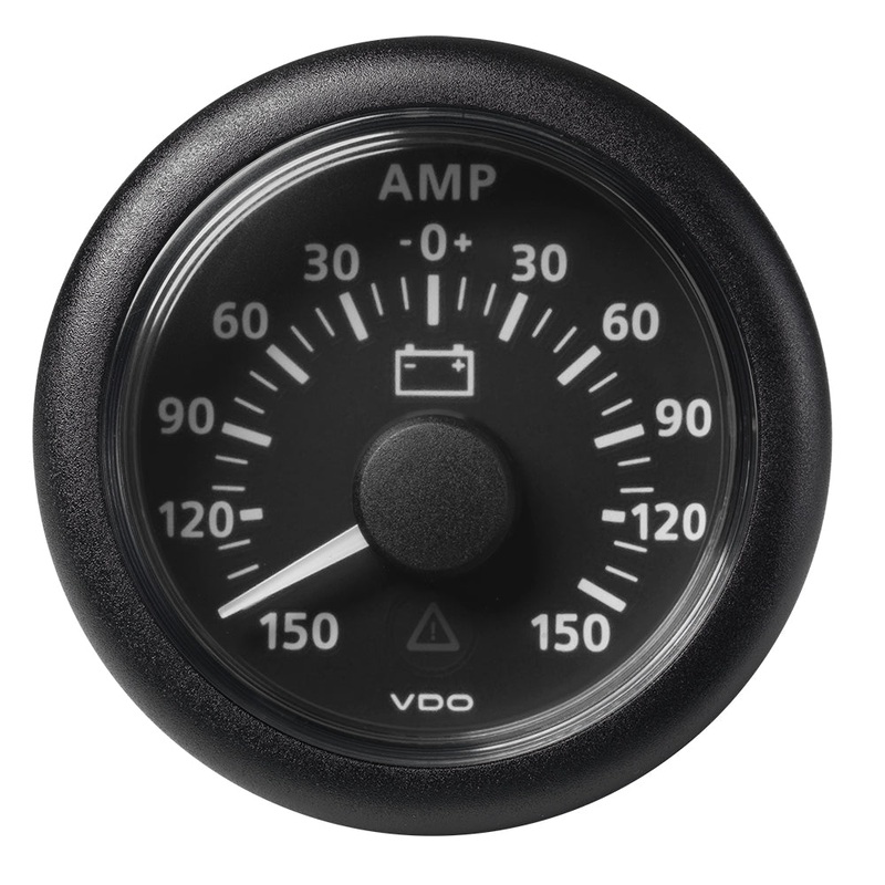Veratron 52MM (2-1/16) ViewLine Battery Status Gauge -150/+150AMP – Black Dial  Bezel [A2C59512329]