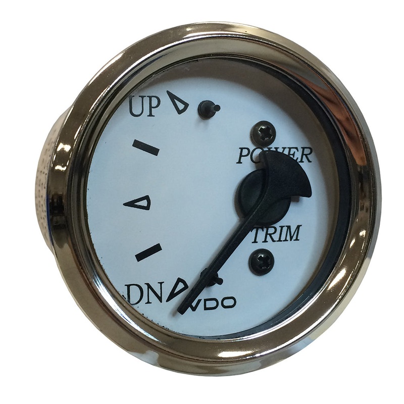 VDO Cockpit Marine 52MM (2-1/16) Trim Gauge f/Honda Engines – White Dial/Chrome Bezel [382-15281]