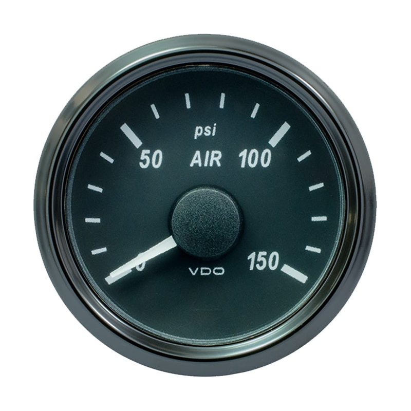 VDO SingleViu 52mm (2-1/16) Air Pressure Gauge – 150 PSI – 0-180 Ohm [A2C3833440030]
